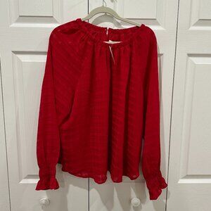 LOFT Smocked Cuff Blouse